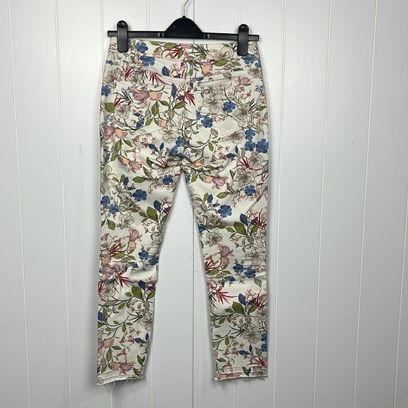 J. Jill Womens Jeans 0P Pink Blue Green Authentic Fit Slim Ankle Floral Stretch - Picture 8 of 15